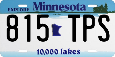 MN license plate 815TPS