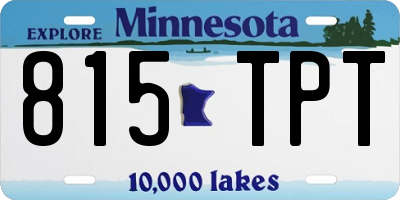 MN license plate 815TPT