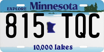 MN license plate 815TQC
