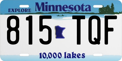 MN license plate 815TQF