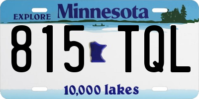 MN license plate 815TQL