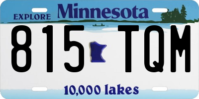 MN license plate 815TQM