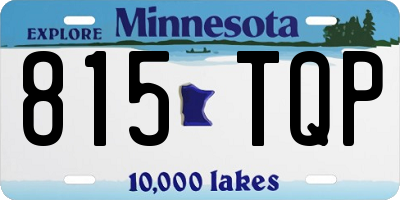 MN license plate 815TQP