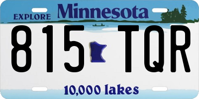 MN license plate 815TQR