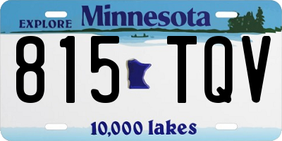 MN license plate 815TQV