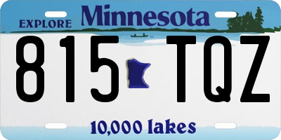 MN license plate 815TQZ