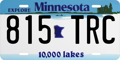 MN license plate 815TRC