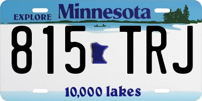 MN license plate 815TRJ