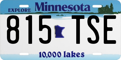 MN license plate 815TSE