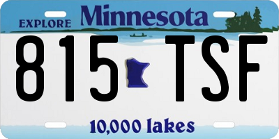 MN license plate 815TSF