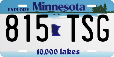 MN license plate 815TSG
