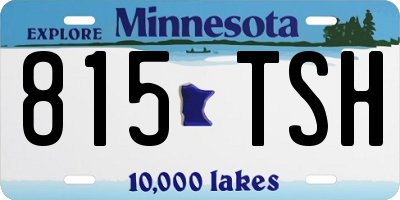 MN license plate 815TSH