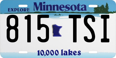 MN license plate 815TSI