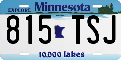 MN license plate 815TSJ