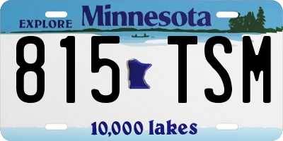 MN license plate 815TSM