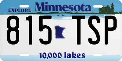 MN license plate 815TSP
