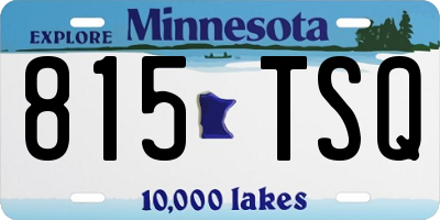MN license plate 815TSQ
