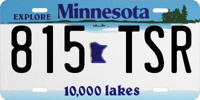 MN license plate 815TSR