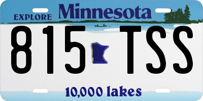 MN license plate 815TSS