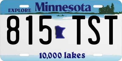 MN license plate 815TST