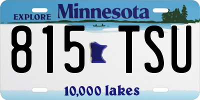 MN license plate 815TSU