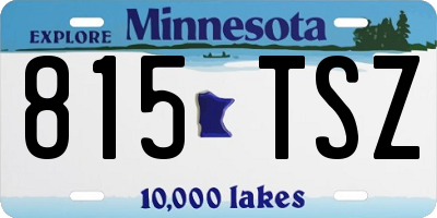 MN license plate 815TSZ