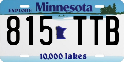 MN license plate 815TTB