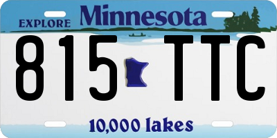 MN license plate 815TTC