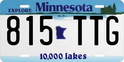 MN license plate 815TTG