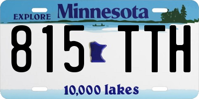 MN license plate 815TTH