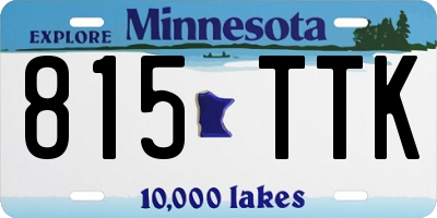 MN license plate 815TTK