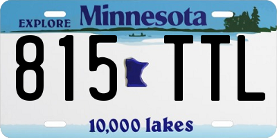 MN license plate 815TTL
