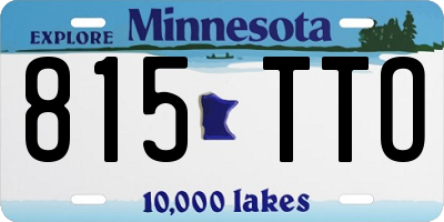 MN license plate 815TTO