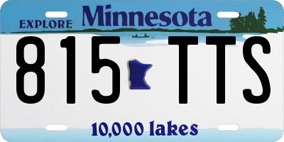 MN license plate 815TTS