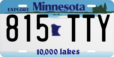 MN license plate 815TTY