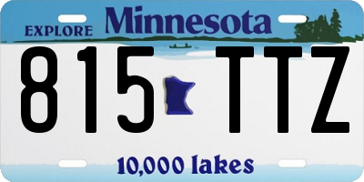 MN license plate 815TTZ