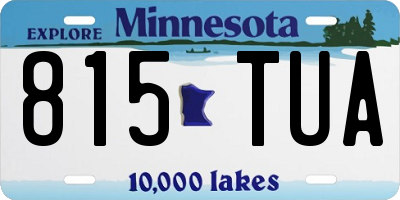 MN license plate 815TUA
