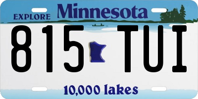MN license plate 815TUI