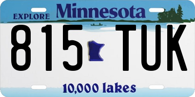 MN license plate 815TUK