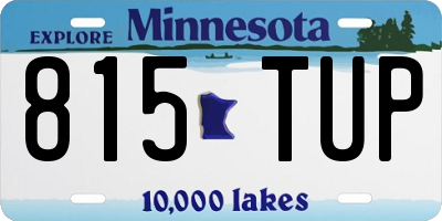 MN license plate 815TUP