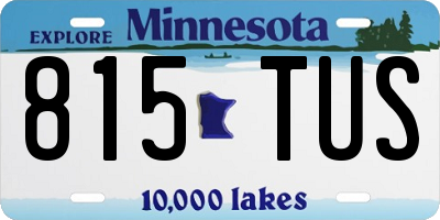 MN license plate 815TUS