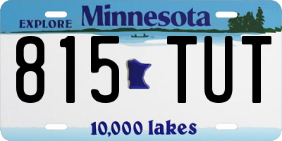 MN license plate 815TUT