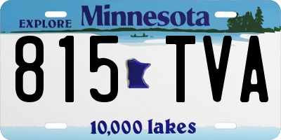 MN license plate 815TVA