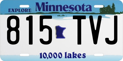 MN license plate 815TVJ