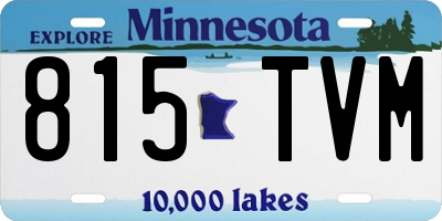 MN license plate 815TVM