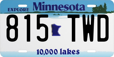 MN license plate 815TWD