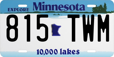MN license plate 815TWM