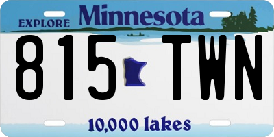 MN license plate 815TWN