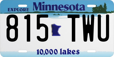 MN license plate 815TWU