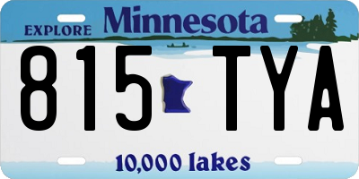 MN license plate 815TYA